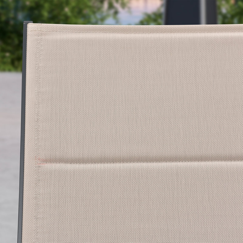 Ensemble de chaises longues inclinables 83,45 po, Kaki