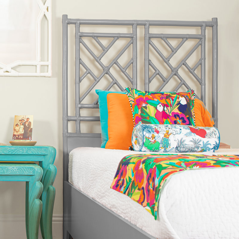 Chippendale Headboard, Twin, Gray