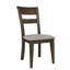Chaise d'appoint rembourrée à dossier en lattes Reber