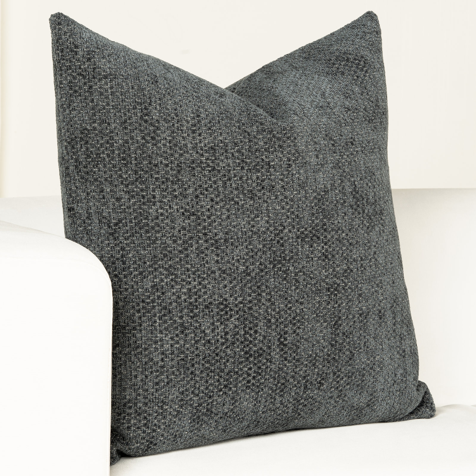 Serenity Throw Pillow, Feather, Deep Blue, 26" x 26"