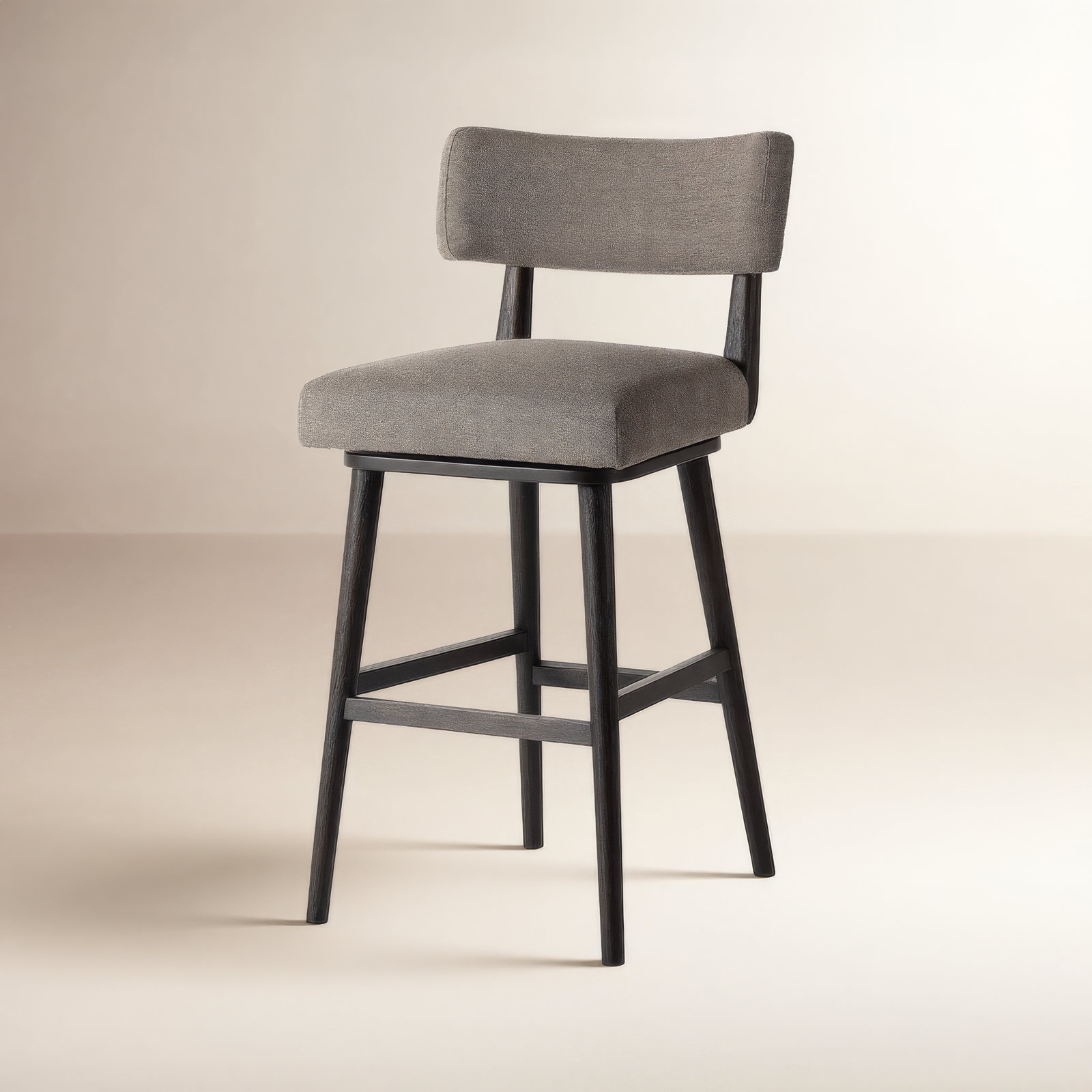 Lando Swivel Bar and Counter Stool, Counter Stool (27" Seat Height), Alcala Nickel