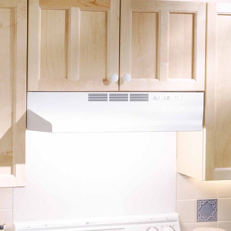 Broan NuTone 42" Steel 190 CFM Ductless (Non-Vented) Under Cabinet Range Hood with Charcoal Filter, White