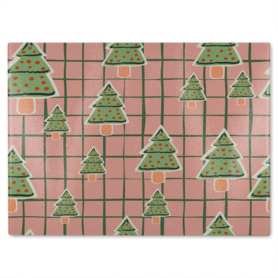 Winter Cookies Dining Glass Chopping Board