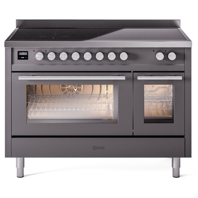 ILVE Professional Plus II Series 48 in. Induction Range with 6 Induction Elements (Glass Door)