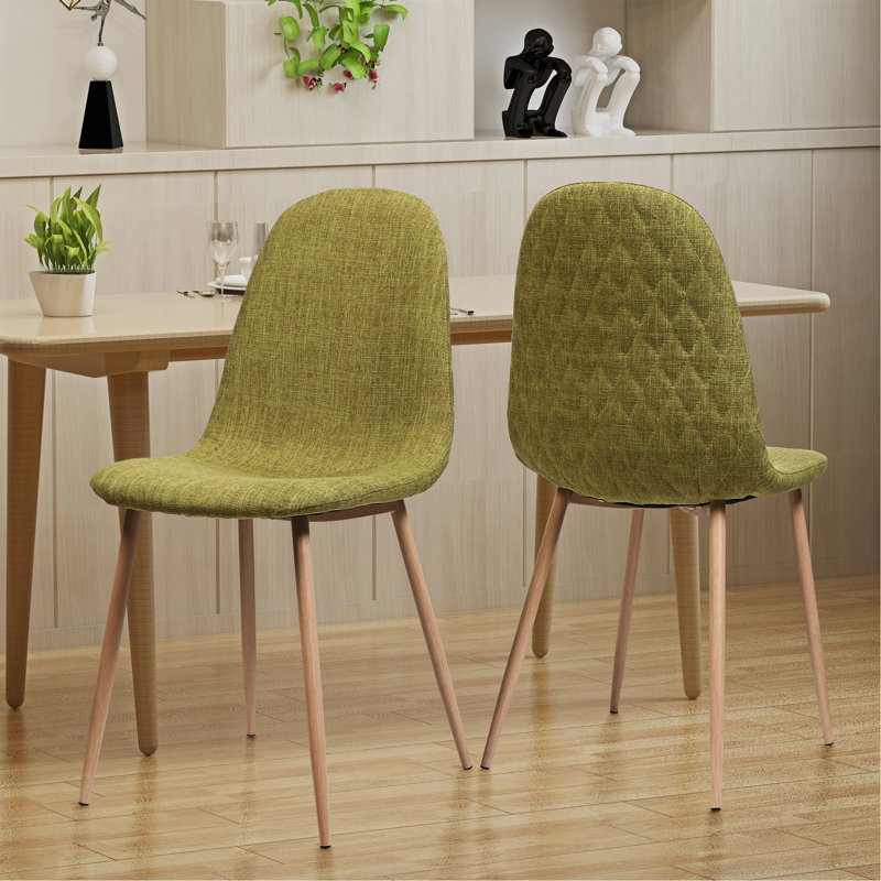 Chaise de salle à manger, Naturel, Vert