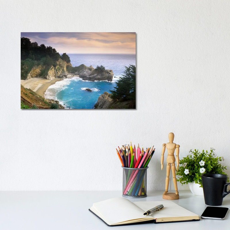 Mcway Cove And Mcway Falls, Julia Pfieffer-Burns State Park, California by Tim Fitzharris - Wrapped Canvas Print