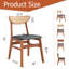 Brynia Wood & Rattan Upholstered Dining Chairs-106460918