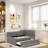 Elegant Multifunctional Daybed With Trundle And Drawers - Solid Wood Frame, Linen Upholstery, Space-Saving Sofa Bed For Living Room, Guest Room, Kids & Dorm-347633630-347633628
