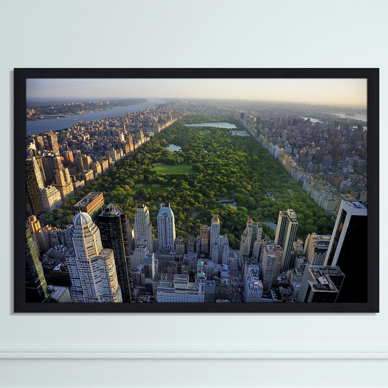 « central park, new york », reproduction de photo encadrée, H 35,5 po x l 51,5 po x P 0,75 po