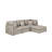 Shanna Upholstered 95.3 " Linen L-Shaped Corner Sectional-1233294092