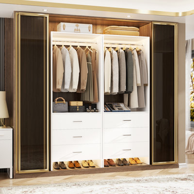 4ft Closet System with Wooden Drawers