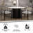 Ackley Modern Faux Marble Dining Set With 47" Round Table And 4 Bouclé Armchairs-393719442