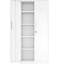 Armoire de garage en métal blanc avec 4 tablettes réglables et verrou antivol pour la classe Pantry