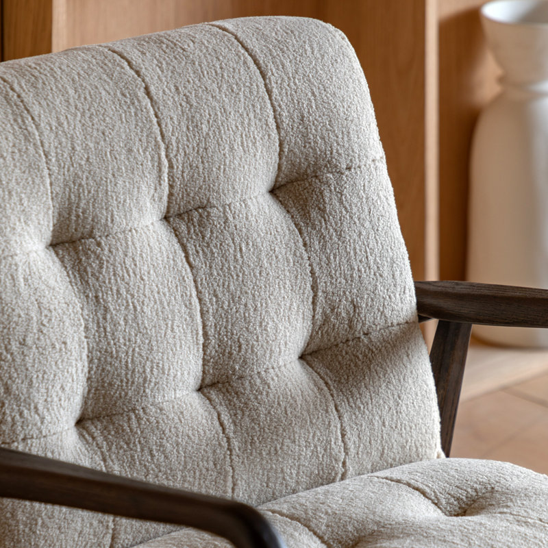 Upholstered Armchair, Cream