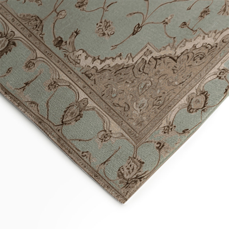 Tapis gris d'intérieur et d'extérieur Tabriz, Rectangle 5 pi x 7 pi