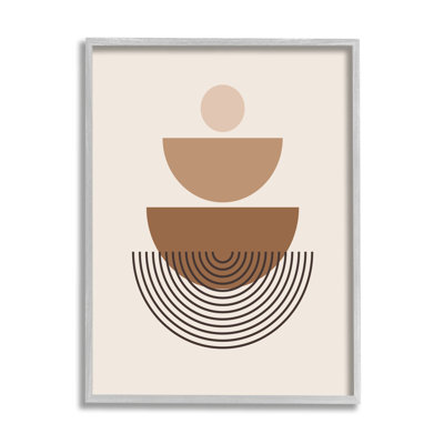 Impression de formes brunes sur fond beige sur bois