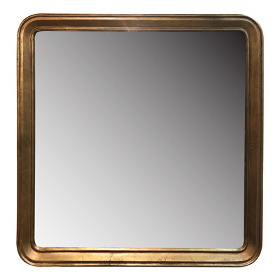 Brass Framed Square Mirror