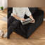 Canapé d'angle moderne avec rangement, canapé nuage noir bouclé de 143 pouces pour la maison-1968462904