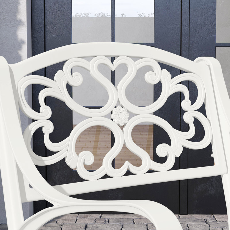 Saoirse 4 - Person Patio Dining Set with Round Table, White, 48" D x 48" W x 29" H