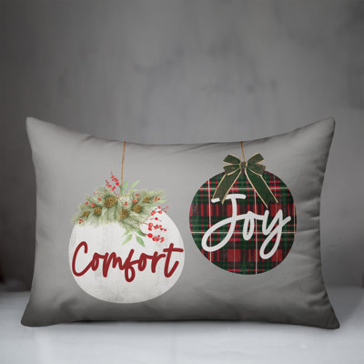Comfort And Joy Ornaments Throw Pillow