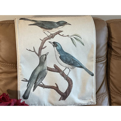 Three Bird Headrest Cover