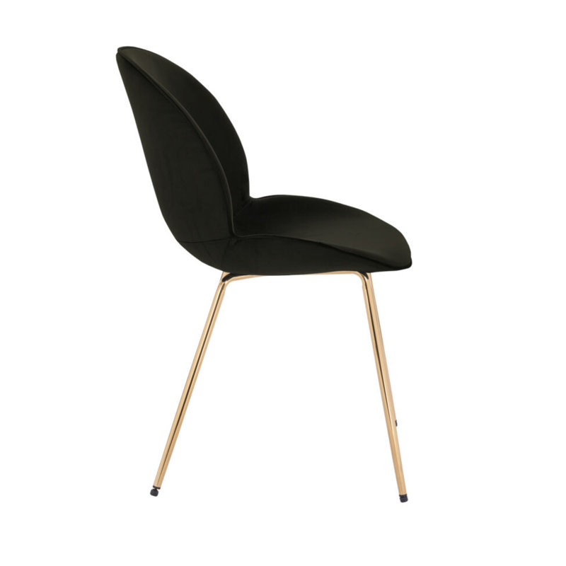 Chaise Lotus Gold - bleu - ensemble de 4, Noir