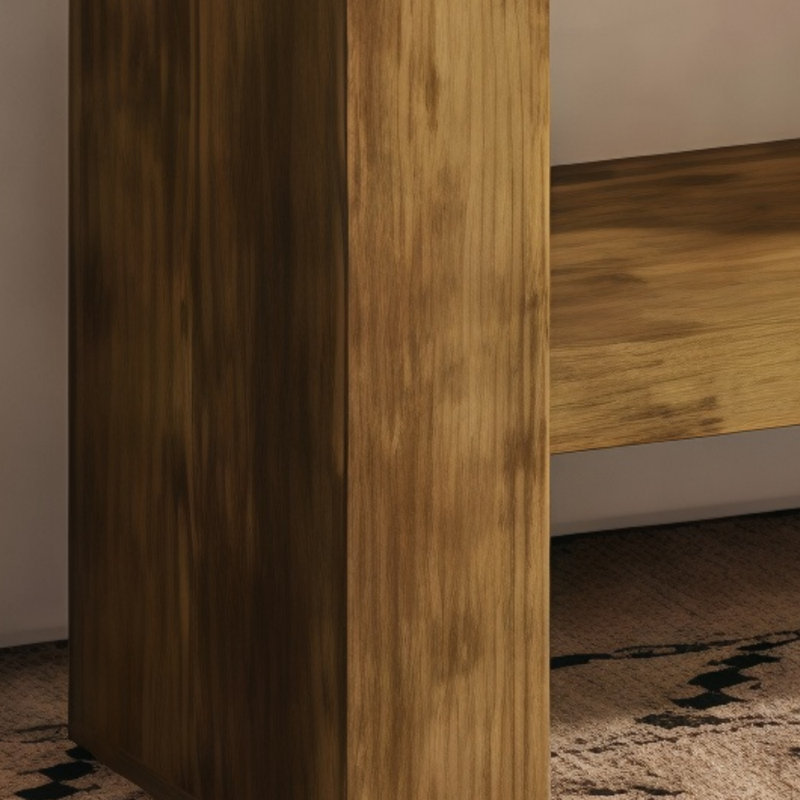 A Practical Brown Entryway Table, Suitable For Both The Foyer And Living Room.