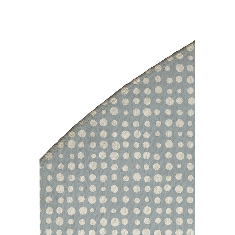 Tapis d'extérieur antidérapant à pois assortis, Rond 5 pi