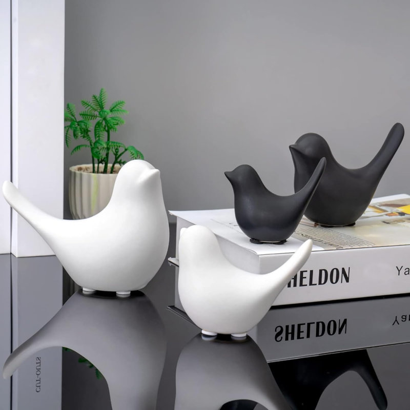 Ornements décoratifs blancs de style moderne de petits animaux pour le salon, la chambre à coucher, le bureau, les armoires