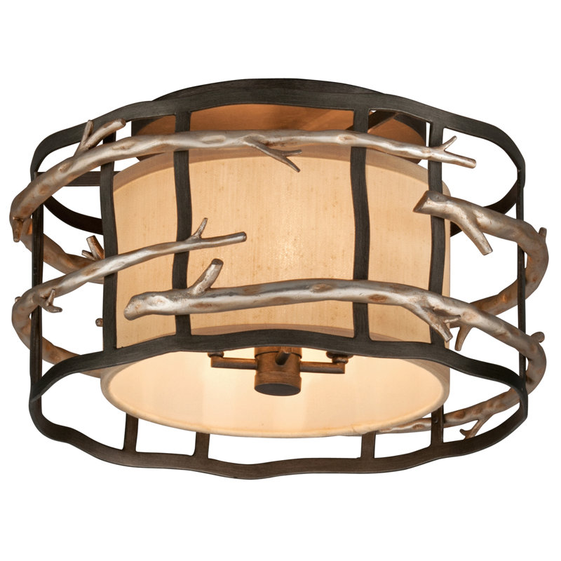 Adirondack Fabric Semi Flush Mount