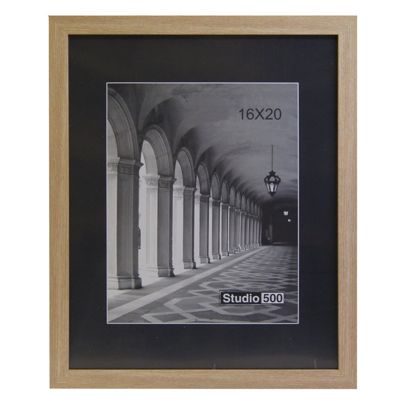 Glass Beveled Picture Frame, 14" x 11", Natural