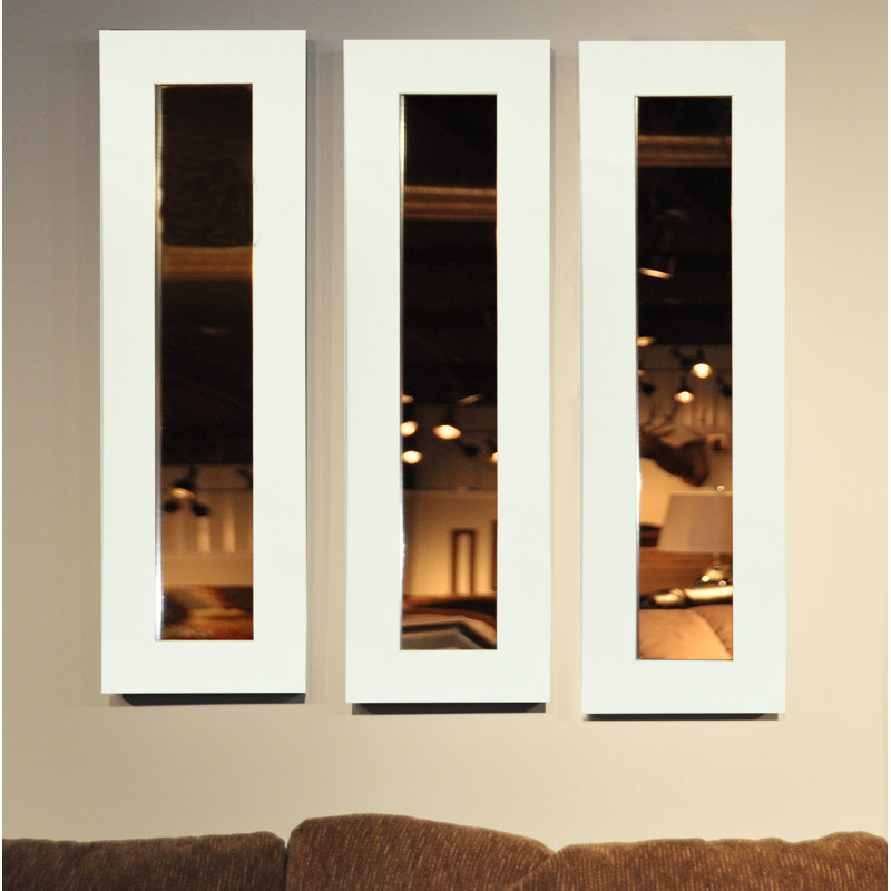 Scioli Wood Flat Wall Mirror, 25.5" H x 9.5" W