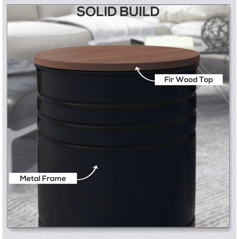 Nesting Storage Ottomans Set of 2 with Lids, Hidden Space