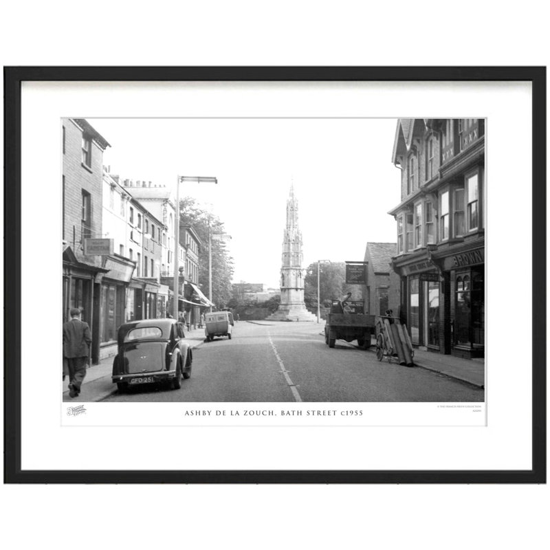 Ashby De La Zouch, Bath Street C1955 - Single Picture Frame Print, 31.5cm H x 38.8cm W x 2.3cm D