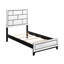 Décoration de chambre à coucher pour lit simple moderne, glacis blanc et ligne noire