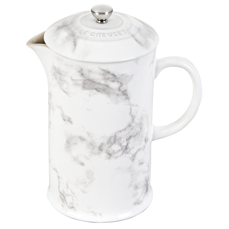 34 Oz. French Press Marble Applique Server