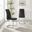 Edzard Double Pedestal High Gloss Dining Table Set with 4 Modern Faux Leather Dining Chairs-53115180