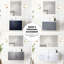 Bleu marine 22 po Meuble-lavabo D - 24 W, quartz blanc, miroir, comptoir de rangement à tiroir spacieux, structure-663307064
