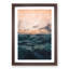 Ocean Beneath a Peach Sky - Picture Frame Graphic Art Print-56925393-56925387