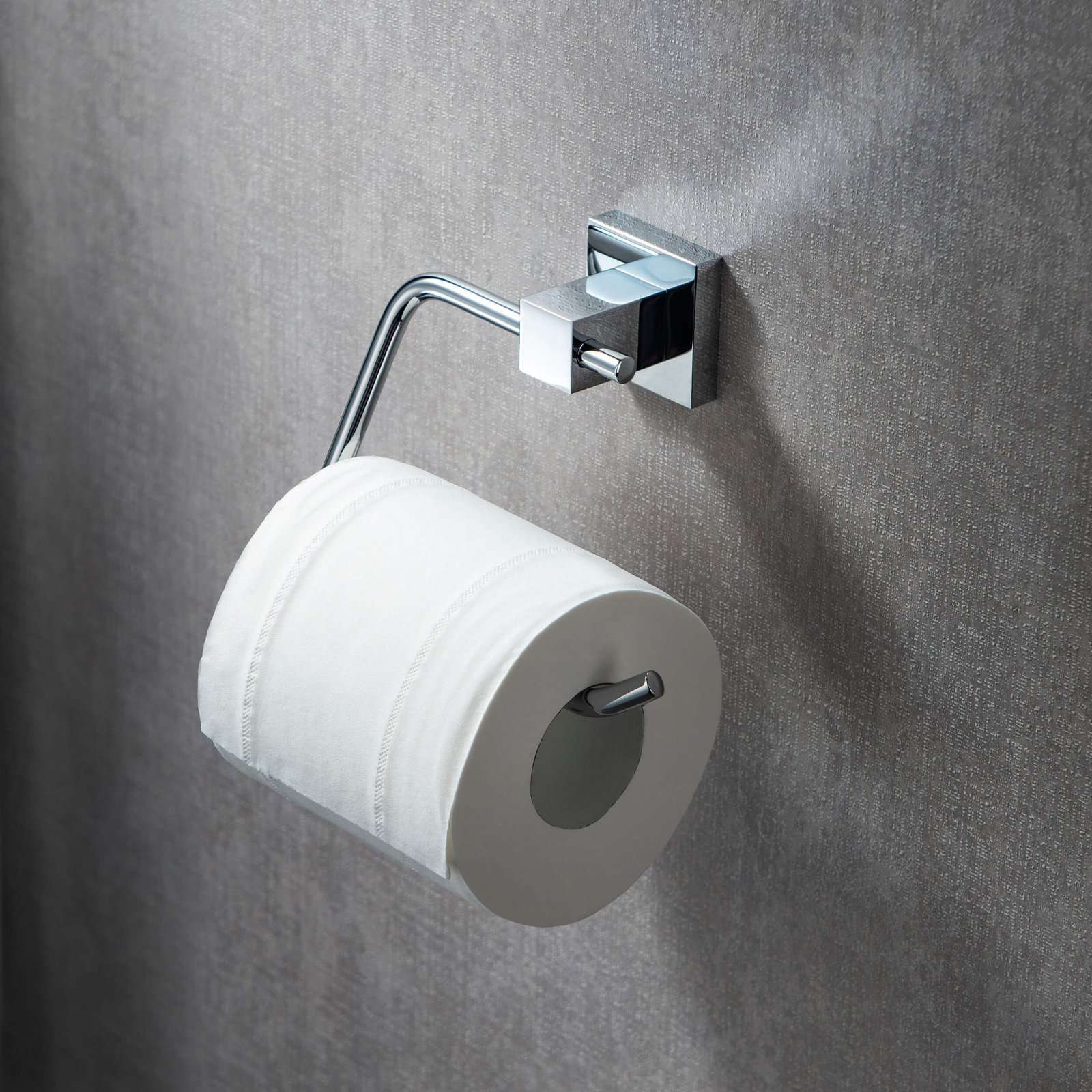 Cube 4-Piece Bathroom Hardware Set, Chrome
