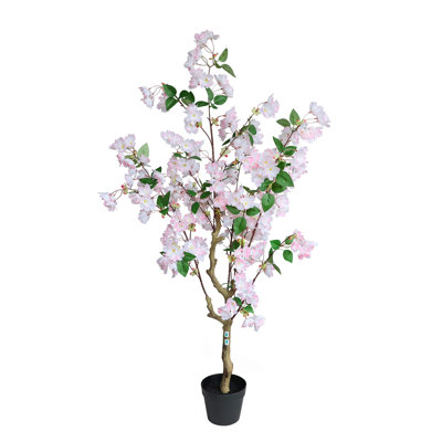 50" Artificial Flowering Tree in Pot for Outdoor Indoor Use