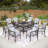 8 - Person Patio Dining Set with Square Table , Cushions Included