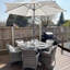 Dubose 8 Seater Rattan Round Garden Dining Set with Parasol-119009406