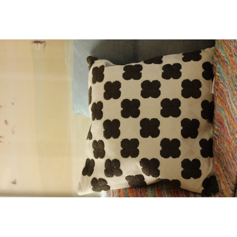 Romantic Chic Floral Throw Pillow, Floral/Geometric/Patchwork/Geometric Shapes, Beige