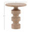 Taryn Reclaimed Pine Wood End Table, Light Warm Wash