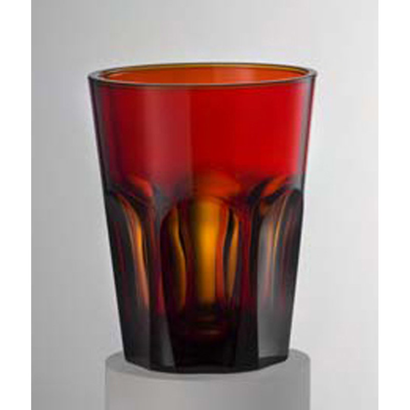 Double Face Drinking Glass, Scarlet