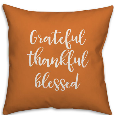  Coussin Grateful Thankful Blessed