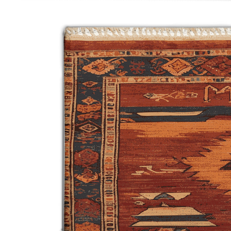 Tapis turc intérieur et extérieur brun, Rectangulaire 2 pi x 3 pi