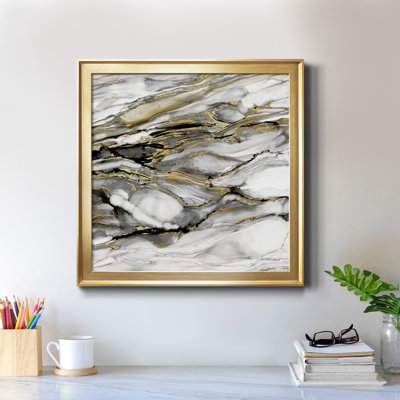 Marbré or I - peinture sur toile encadrée