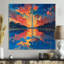 «Blue Red National Pride Washington Monument I», reproduction d'art mural-136947328-136947331
